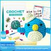 Cross-border quente- venda de material de crochê pacote pinguim boneca terno artesanal diy tecelagem inglês manual bola de lã grossa