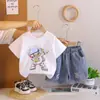 Conjunto de Verano para Niños de Manga Corta Ropa Deportiva Infantil 2026 Nuevo Estilo Conjunto Delgado Elegante de Moda para Niños
