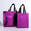 Bolsas Laminadas de Película de Aluminio con Láser Personalizadas, Bolsas Tote Tridimensionales de Tela No Tejida para Ropa, Bolsas de Compras Reflectantes Laminadas, Impermeables