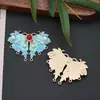 Hanfu Estilo Antiguo Perla Múltiples Colgantes Cola de Fénix Mariposa Clásico Cheongsam Pasador Azul Quemado Accesorios Nuevo Estilo Chino DIY Adorno para el Cabello