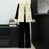 Conjunto de otoño de alta gama para madres, traje de terciopelo dorado, ropa para mujeres de mediana edad y mayores, estilo tradicional y elegante, conjunto de tres piezas con chaleco de primavera y otoño para mujeres