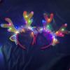 Tiara de Galhos de Rena de Natal Novo Estilo Tiara de Natal Feminina Tiara Luminosa de Galhos de Rena Acessórios de Festa Infantil Atacado