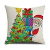 Funda de Almohada Cómoda y Amigable con la Piel Estilo Navideño Árbol de Navidad Linda para Hogar Dormitorio Oficina Respaldo Cojín de Sofá