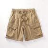 Pantalones de Verano para Hombre Estilo Americano Retro Holgados Combinables Ropa de Trabajo Shorts Marca de Moda Talla Grande Multibolsillos Pantalones Casuales