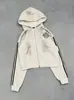 Conjunto de dos piezas de sudadera con capucha bordada a rayas y pantalones de chándal de pierna ancha, traje deportivo casual retro americano, unisex