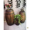 Barril de Vino Boda Barril de Madera Decoración Exterior Barril de Roble Barril de Cerveza Hecho de Madera Maciza Barril de Vino Tinto Decoración de Exposición de Bar Fijo