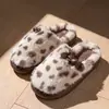 Pantuflas de algodón para mujer para otoño e invierno, de suela gruesa, antideslizantes, cálidas, de felpa, para interior/exterior, adecuadas para parejas, estilo de hombre