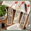 Creativo estilo retro borla nudo chino largo pane de rima antigua metal inoxidable hueco marcapáginas regalo de negocios