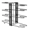 Estante de Almacenamiento de Ollas de Múltiples Niveles para Cocina Estante de Ollas en Capas Multifuncional Ajustable para Gabinete Estante de Ollas en Capas para Estufa Estante de Tapas de Ollas para el Hogar