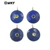 Wt-P2018 Nuevo Más Vendido Lapis Lázuli Amatista Piedra Preciosa Redonda Incrustada Colgante de Circonita Pequeña Colorida