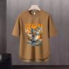 Nueva camiseta de manga corta para hombre, estilo coreano de verano, moderna, sencilla, de media manga, estilo Hong Kong, holgada, informal, de marca.