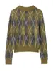 Moda Casual para Mujer Polo de Punto con Diamantes de Manga Larga Tejidos Otoño e Invierno Nuevo Simple Europeo y Americano Tejidos Transfronterizos