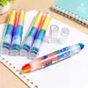 Pluma Fluorescente de Tinta Líquida Multicolor de Seis Colores Doble Punta para Estudiantes, Oficina, Reuniones, Resaltar, Marcar