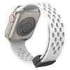 Xdfind es Adecuado para Correas de Apple Watch de 38-49 mm, Correa de Silicona Transpirable Perforada con Hebilla Magnética