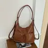 Bolsa tote grande com padrão de lichia retrô para mulheres, novo estilo 2026, mochila multifuncional de couro macio, bolsa para o dia a dia outono/inverno e bolsa de ombro tote