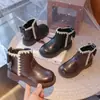 Botas para Niñas 2026 Nuevos Zapatos de Invierno Otoño para Niños Niña Botas Cortas de Princesa Bota Invierno con Felpa Botas Martin