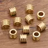 Acero Inoxidable de 2 Colores Cuentas Reticuladas Perforación de Cuentas Tubo de Cuentas Perforación de Agujero Pasante Cuentas Tubo Largo Cuentas de Acero Accesorios para Joyería Hecha a Mano DIY