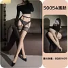 Meias Sensuais com Entrepierna Aberta, Não Precisa Tirar, Meias-Liga Cor Vermelho Aurora, Meias Brilhantes, Renda em Malha, Sensual S0054