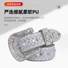 Cinturón Punk Drip de Diamantes de Imitación Remachados Personalizado del Mismo Rapero Hip-Hop Europeo y Americano de la Costa Oeste