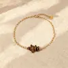 Pulsera estilo bohemio transfronteriza para mujer, set combinado de piedras naturales coloridas irregulares, joyería de mano de acero inoxidable al por mayor