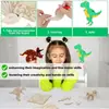 Puzzle 3D de Dinosaurio de Madera de 12 Piezas Transfronterizo Set Creativo Hecho a Mano DIY para Niños Artesanías Decorativas para Pintar Graffiti