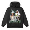 Nuevo hoodie de terry pesado estilo americano de invierno de Cardi B, top unisex, sudadera con lavado vintage