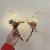 Acessório de Cabeça de Natal Faixa com Galhos Luminosos Adultos Crianças Fantasia Acessórios de Cabelo Presente de Feriado Cartão de Cabelo Foto de Equipe