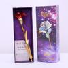Simulación de siete colores lámina de oro de 24k caja de regalo de rosa tallo único regalo Qixi Día de San Valentín creativo cumpleaños fabricante transfronterizo