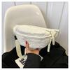 Riñonera de Pecho para Mujer Estilo Coreano Simple Pequeña Fresca Casual Deportiva para Teléfono Móvil Textive Bolso Cruzado de Hombro Axilar