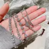 Uma variedade de flores da primavera Flor flash diamante puxar pulseira ajustável amor zircônia simples versátil pulseira empilhada joias