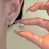 Camelia Francesa Disco de Espiral para Mosquitos Clip para Oreja Sin Perforación Pendientes de Alta Gama Clip para Oreja de Perla Pendientes de Diseño Nicho Personalización
