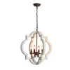 Luminária Pendente de Madeira Vintage Estilo Country Americano para Sala de Estar, Sala de Jantar, Quarto e Pousada, com um Visual Retro Desgastado