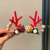 Acessórios de Cabelo de Natal Estilo Floresta Presépio Grampo de Cabelo Orelhas de Galho Fofas para Crianças Acessórios de Tiara Pequenos Grampos Acessórios de Cabelo
