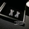 Pendientes de Gota de Gema Negro Piano Rocío Nota Xinghe Brillante Chapado en Oro de 18K Arreglo Irregular Pulsera de Zirconias