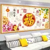 Pared de fondo de sofá de sala de estar pintura decorativa pegatina de pared autoadhesiva pintura de paisaje 3D mural de papel tapiz para el hogar armonía y prosperidad
