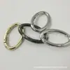 Anillo de resorte rectangular semiovalado en pulgadas, forma de huevo, aleación de zinc, anillo abierto, herrajes para equipaje, anillo de resorte