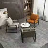 Nueva Silla Sofá Individual de Hierro Forjado de Lujo Ligero para el Hogar, Sala de Estar, Dormitorio, Silla de Influencer Moderna para Café, Silla de Negociación