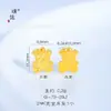 Puzuo Cor Forte que se Mantém Ouro Brilhante 24K Acessórios para Joias DIY Pingente de Bolsa da Sorte Coração Quebrado em Forma de Abóbora para Pulseira Colar para Mulheres