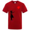 2022 Verano Nuevo Estampado de Globos Camiseta de Hombre Tees Casuales Divertidas
