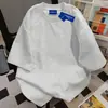 Camiseta Básica de Peso Pesado Estilo Simples Versátil Tie-Dye Manga Curta Unissex Verão Solta Gola Redonda Top para Casal Ins