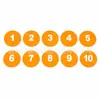 23cm Disco Señalizador Plano Digital Colorido Obstáculo de Entrenamiento de Fútbol 1-10 Marcador de Marca de Esterilla de Entrenamiento de Baloncesto