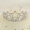 Faixa de cabelo de strass europeia e americana para MENINA DE ANIVERSÁRIO coroa de menina de aniversário