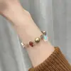 Tiktok Taobao Más Vendido Vintage de Segunda Mano Cuentas Piedra Lunar Lágrima Colgante Pulsera de Cuentas Diseño Único Joyería