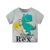 Ropa de verano para niños de primera calidad, ropa de dibujos animados de dinosaurios, camiseta de manga corta para niños, camisa de media manga para niños, camiseta interior para niños