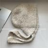 2024 Nuevo Pasamontañas de Corea del Sur para Mujer Otoño e Invierno Versátil Protectores de Orejas Gorro de Lana para Cabeza Grande Cálido Gorro para el Frío