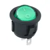 Interruptor basculante KCD1 de agujero redondo de 20 mm, verde transparente, 2 pines, 2 posiciones, interruptor de encendido, estándar de seguridad CQC