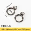 Hebilla de resorte de aleación de zinc giratoria localizador antipérdida hebilla de metal anillo llavero aleación bolsa abierta cincha