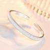 Pulsera de Cobre Plateada en Plata para Mujer, Pulsera Abierta Mate, Pulsera de Plata Lisa, Joyería de Alta Gama, Pulsera, Joyería de Plata