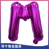 Globos de Papel de Aluminio Decorativos de Color Rojo Rosa con Temática de Belleza, Letras A-Z, Números 0-9, Combinación de Cumpleaños, Transfronterizos, 16 pulgadas