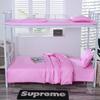 Juego de Sábanas Ajustables de Algodón Puro de Tres Piezas para Dormitorio Estudiantil en Camas Litera, Juego de Ropa de Cama de Seis Piezas de Color Sólido para Camas Individuales, Modelo Especial de Sábana Ajustable